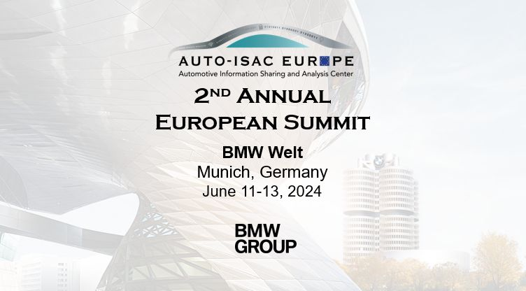 2nd Annual Auto-ISAC European Cybersecurity Summit